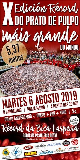 Récord do Prato de Pulpo máis Grande do Mundo en O Carballiño