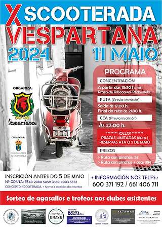 XI Scooterada Vespartana en Redondela