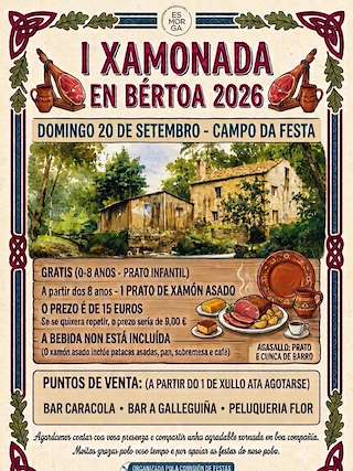 Fechas, información, programa, cartel, imágenes, mapa y ubicación de I Xamonada de Bértoa  (2026) en Carballo