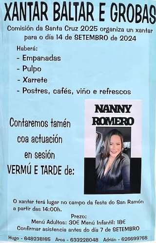 Xantar de Baltar e Grobas en Melide