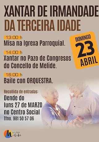 Xantar de Irmandade da Terceira Idade en Melide