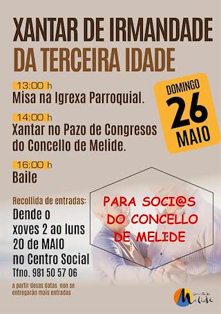 Xantar de Irmandade da Terceira Idade en Melide