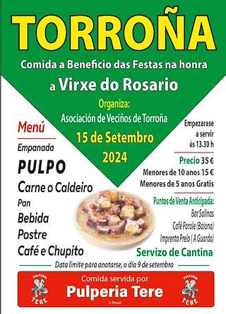 Xantar de Torroña en Oia