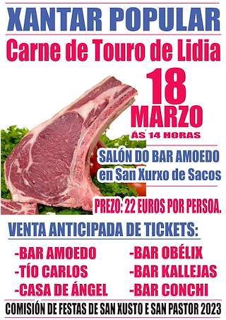 III Xantar Popular de Carne de Touro de Lidia en Cerdedo-Cotobade