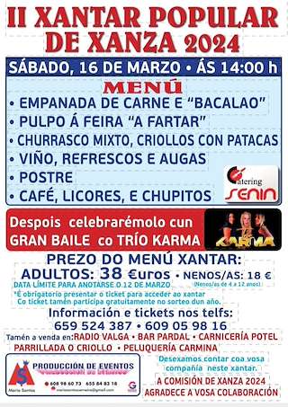 IV Xantar popular de Xanza en Valga