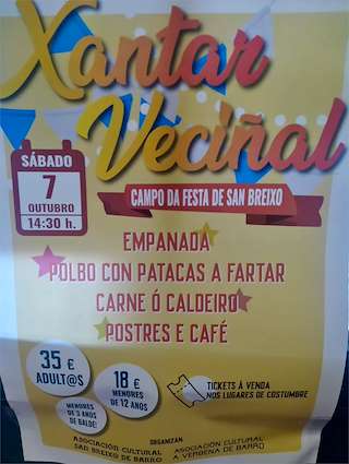 Xantar Veciñal en Barro