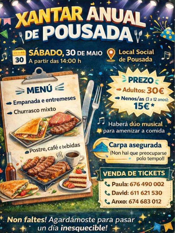 Xantar Anual de Pousada (2026) en Sobrado