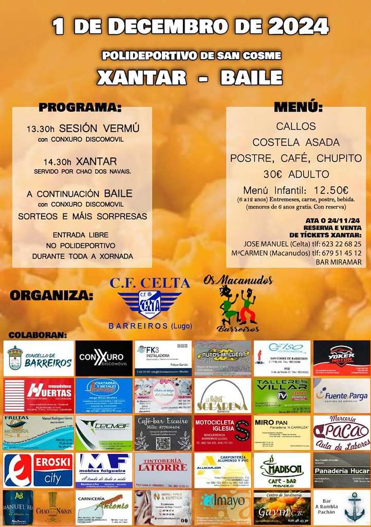 Xantar - Baile de San Cosme en Barreiros