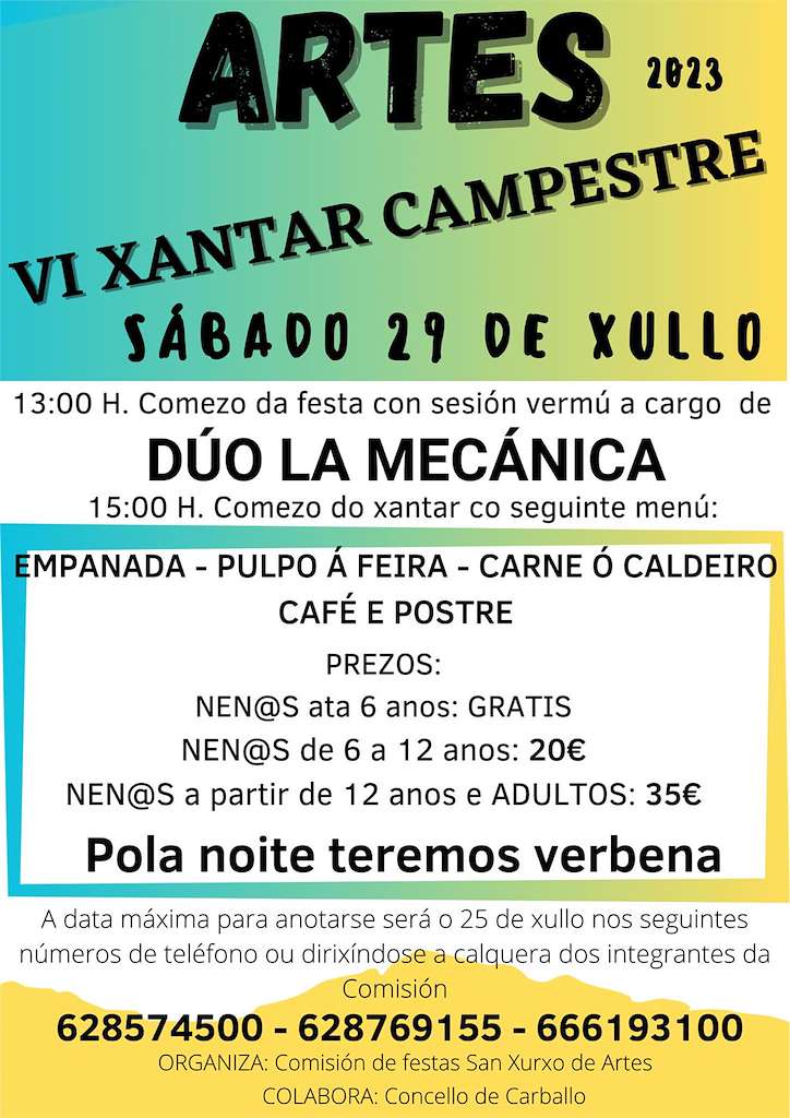 VI Xantar Campestre de Artes en Carballo