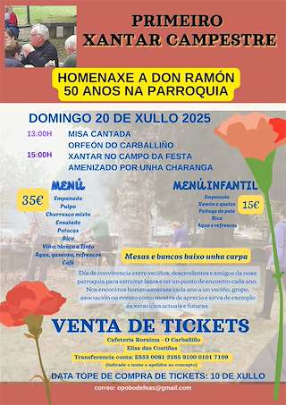 Fechas, información, programa, cartel, imágenes, mapa y ubicación de Xantar Campestre de Feás  en  Boborás