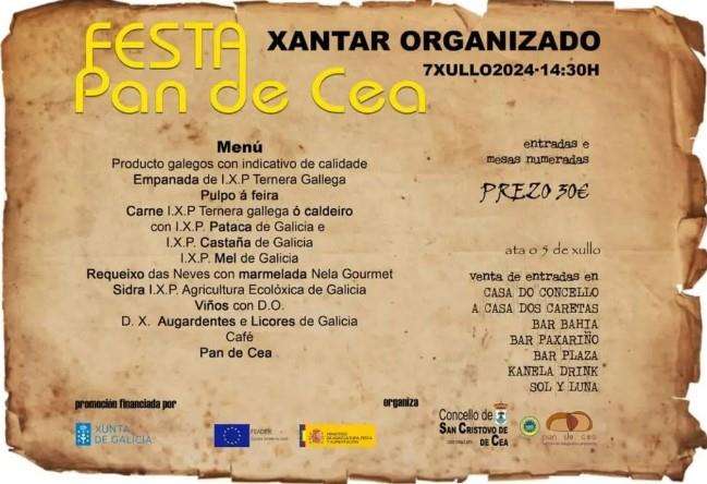 Xantar da Festa do Pan de Cea en San Cristovo de Cea