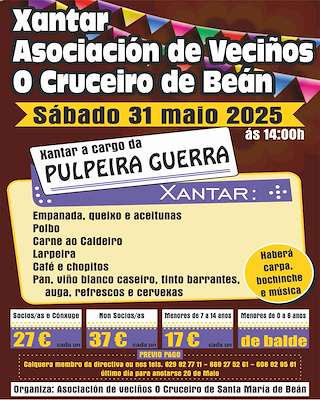Fechas, información, programa, cartel, imágenes, mapa y ubicación de Xantar de Beán  en  Ordes