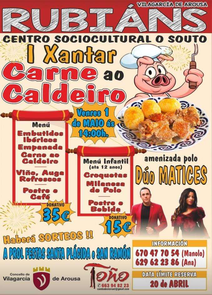 I Xantar de Carne ao Caldeiro de Rubiáns (2026) en Vilagarcía de Arousa