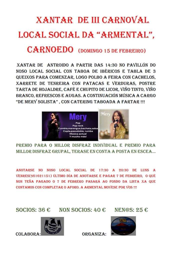 Xantar de III Carnoval de Carnoedo  en Sada