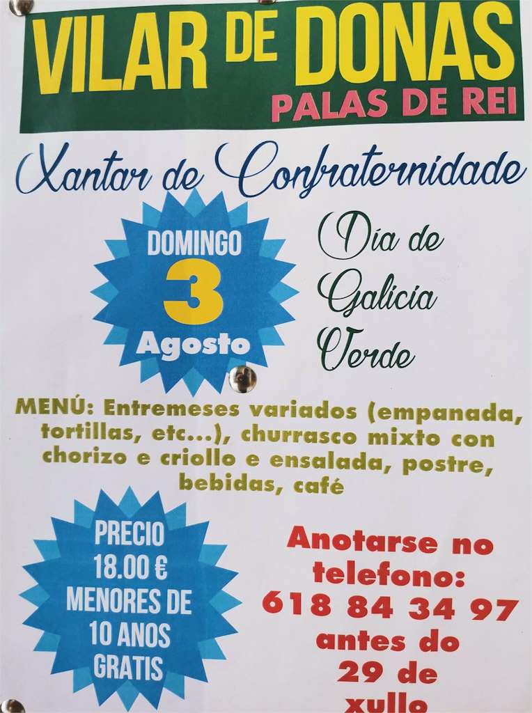 Xantar de Confraternidade de Vilar de Donas (2025) en Palas de Rei