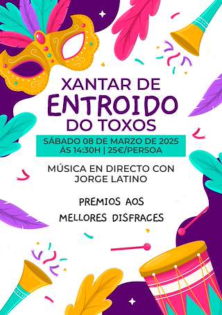 Fechas, información, programa, cartel, imágenes, mapa y ubicación de Xantar de Entroido de Toxos  en  Ferrol