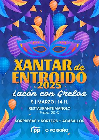 Fechas, información, programa, cartel, imágenes, mapa y ubicación de Xantar de Entroido  en  O Porriño