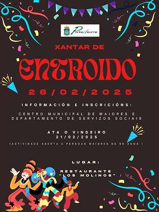 Fechas, información, programa, cartel, imágenes, mapa y ubicación de Xantar de Entroido  en  Pontedeume