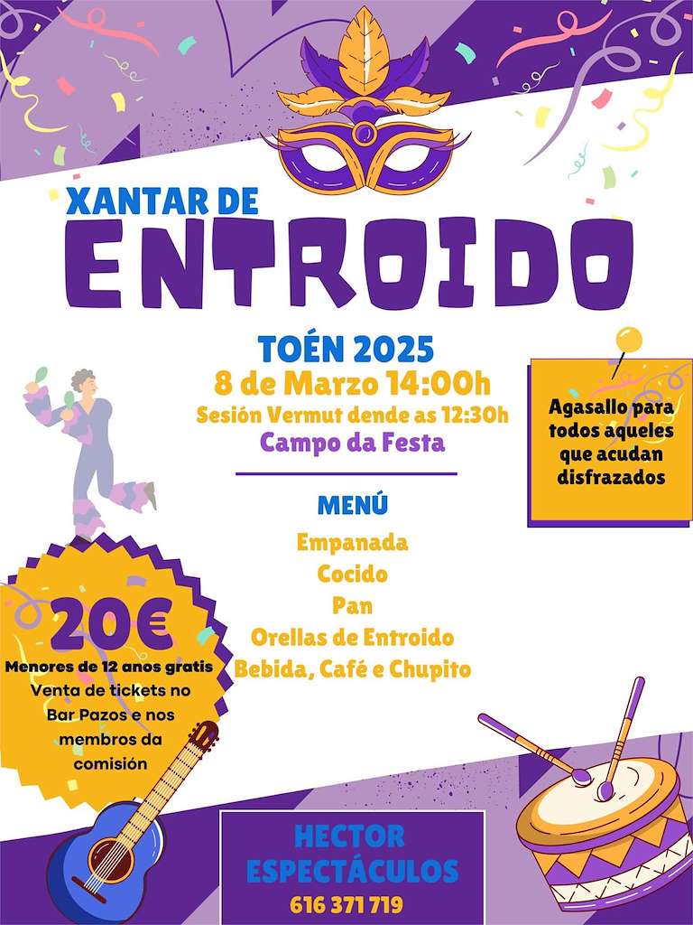 Xantar de Entroido en Toén