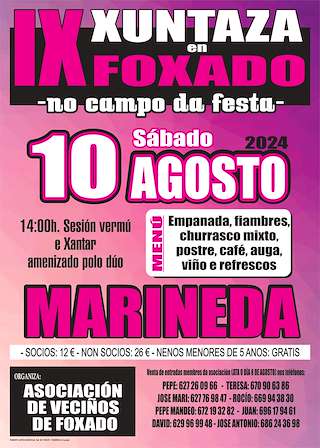 Fechas, información, programa, cartel, imágenes, mapa y ubicación de Xantar de Foxado   en  Curtis