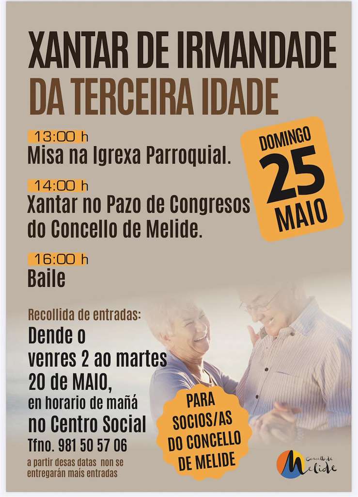 Xantar de Irmandade da Terceira Idade (2025) en Melide