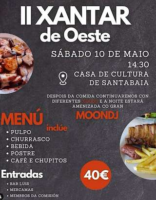 Fechas, información, programa, cartel, imágenes, mapa y ubicación de II Xantar de Oeste  en  Catoira