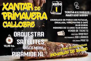 Fechas, información, programa, cartel, imágenes, mapa y ubicación de Xantar de Primavera de Callobre  en  A Estrada