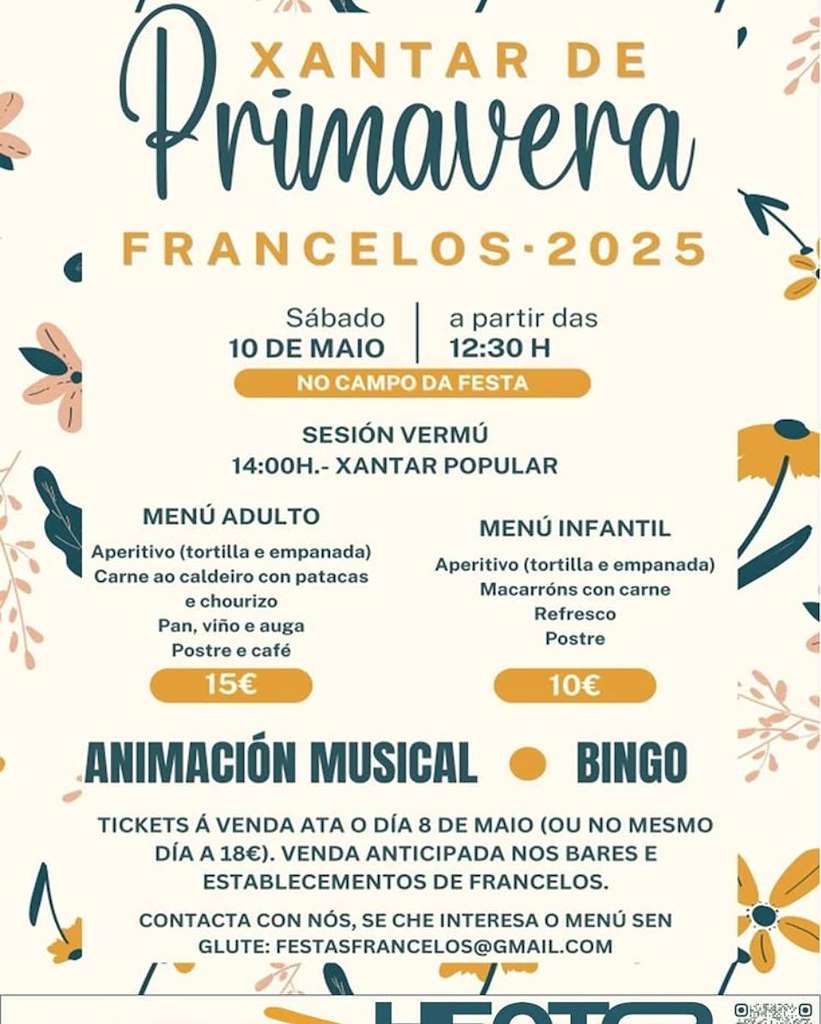 Xantar de Primavera de Francelos (2025) en Ribadavia