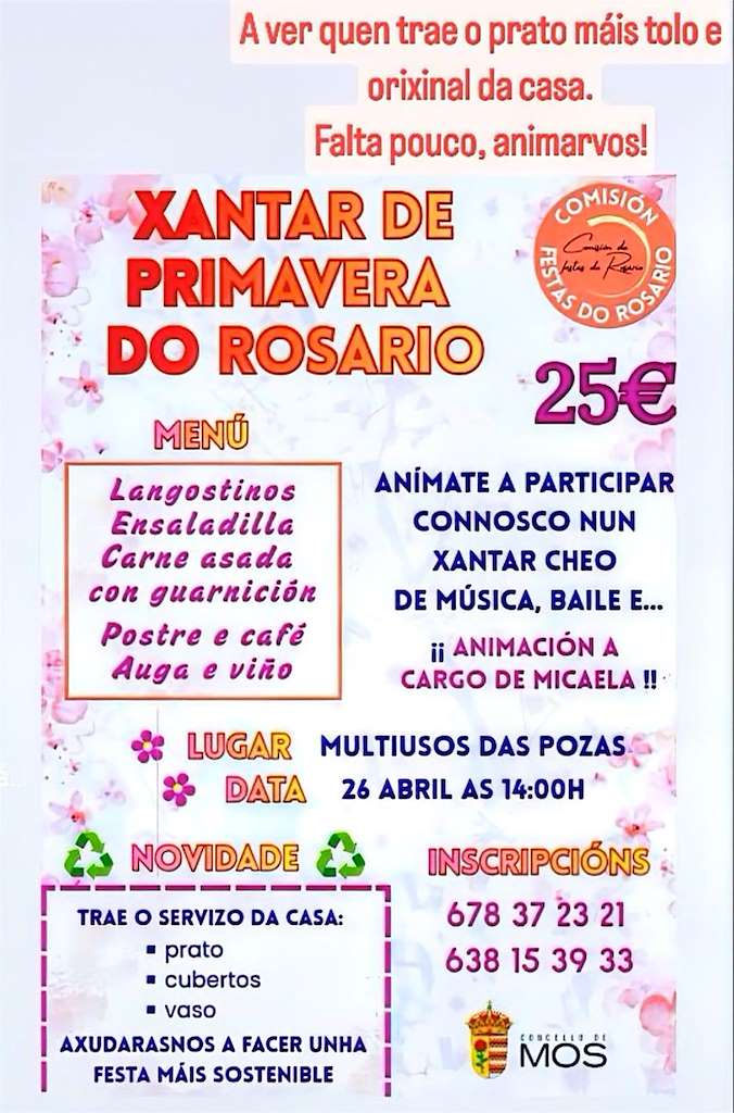 Xantar de Primavera do Rosario en Mos