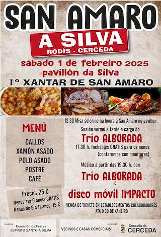 Fechas, información, programa, cartel, imágenes, mapa y ubicación de I Xantar de San Amaro de A Silva  en  Cerceda