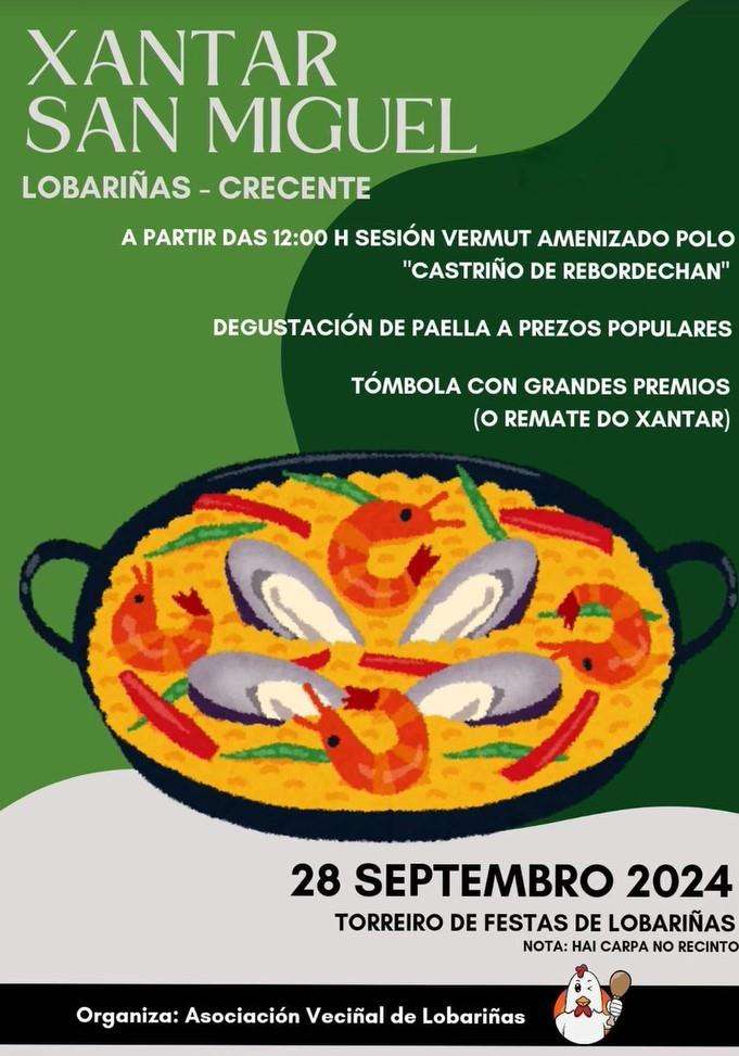 Xantar de San Miguel de Lobariñas en Crecente
