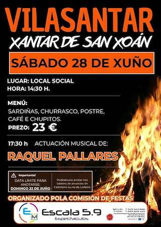 Fechas, información, programa, cartel, imágenes, mapa y ubicación de Xantar de San Xoán  en  Vilasantar