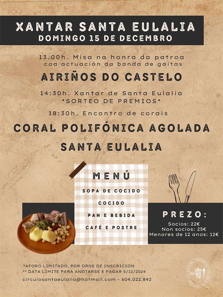 Xantar de Santa Eulalia en Mos