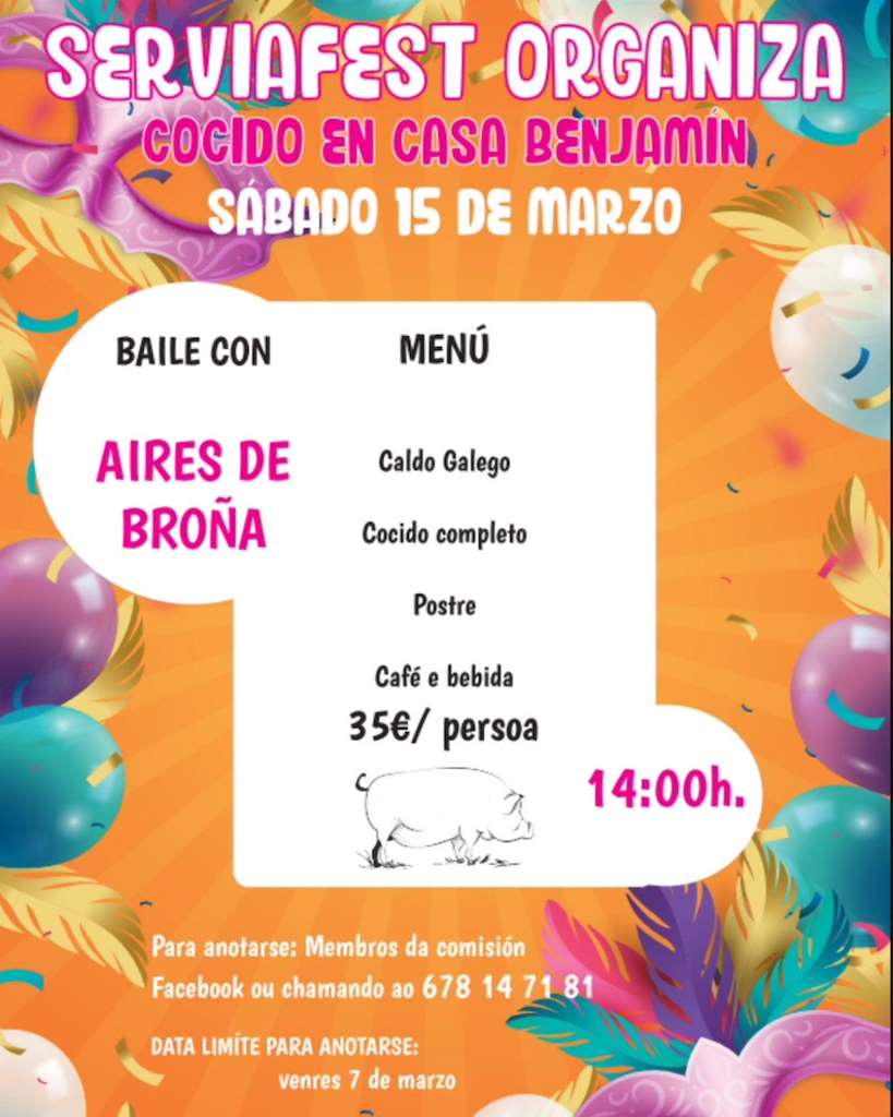 Xantar de Servia en Rois