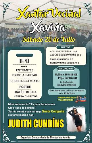 Fechas, información, programa, cartel, imágenes, mapa y ubicación de Xantar de Xaviña   en  Camariñas