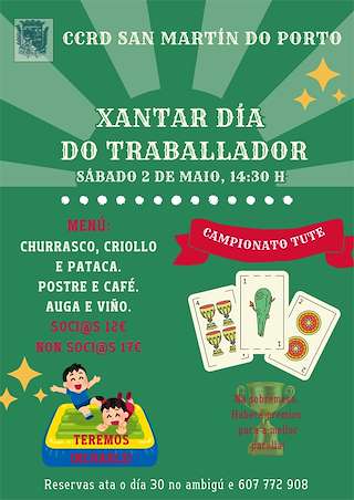 Fechas, información, programa, cartel, imágenes, mapa y ubicación de Xantar Día do Traballador de San Martín do Porto (2026)  en  Cabanas