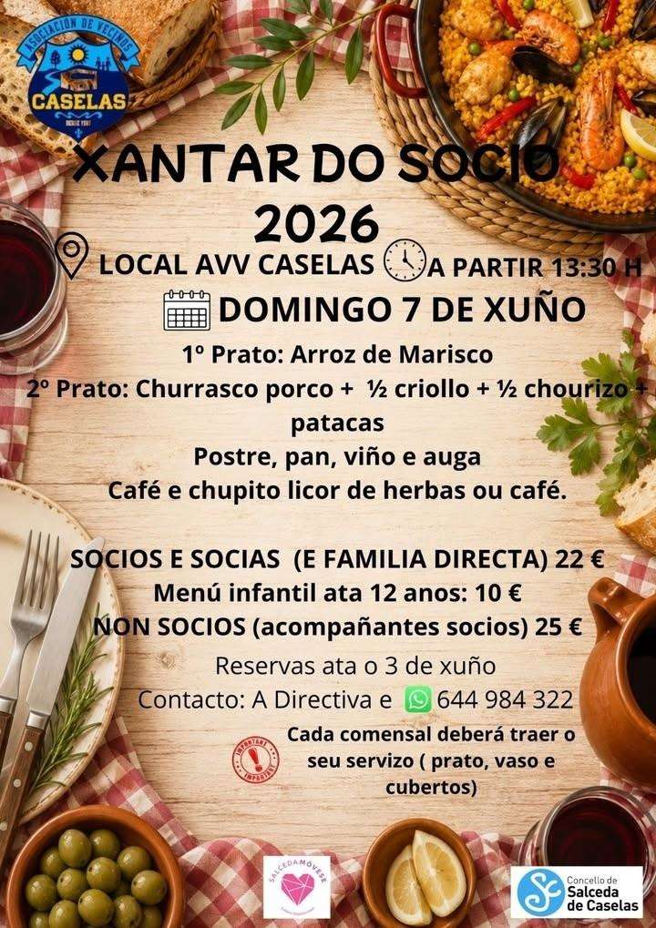 Xantar do Socio de Caselas (2026)