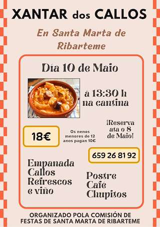 Fechas, información, programa, cartel, imágenes, mapa y ubicación de Xantar dos Callos de Ribarteme  en  As Neves