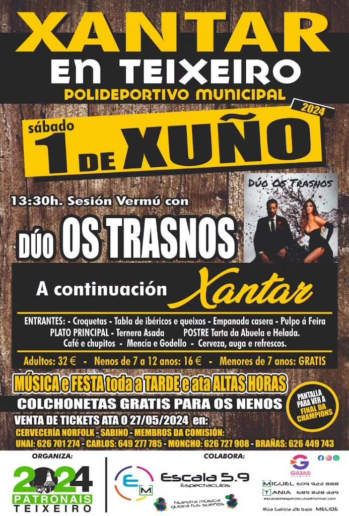 Xantar en Teixeiro  en Curtis