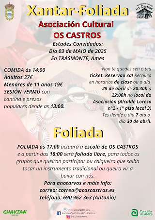 Fechas, información, programa, cartel, imágenes, mapa y ubicación de Xantar - Foliada  en  Ames