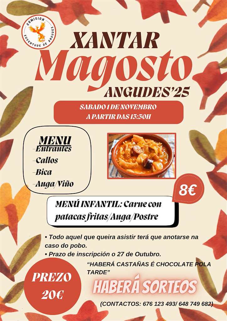 Xantar Magosto de Angudes en Crecente