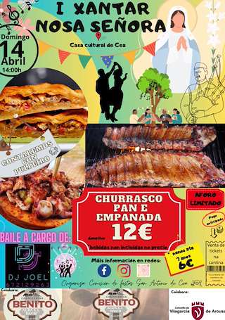 Fechas, información, programa, cartel, imágenes, mapa y ubicación de I Xantar Nosa Señora de Cea   en  Vilagarcía de Arousa