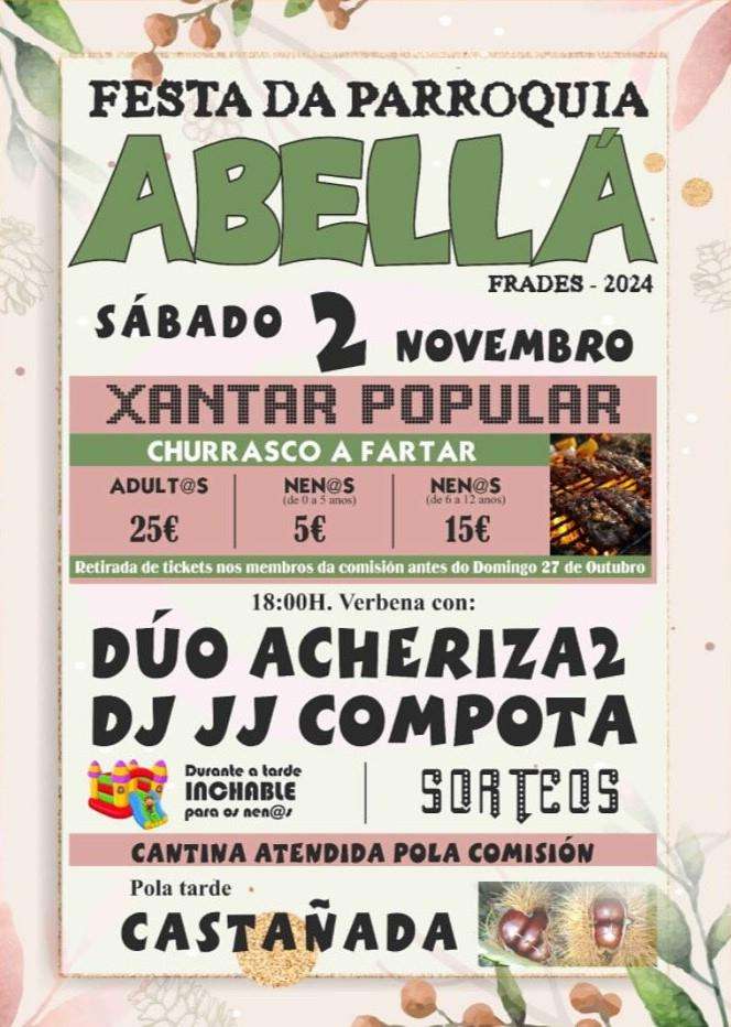 Xantar Popular de Abellá  en Frades