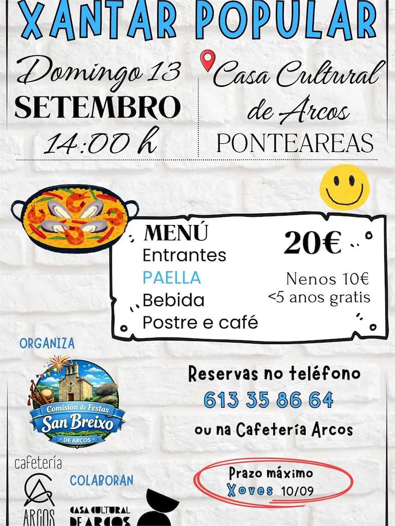 Xantar Popular de Arcos (2026) en Ponteareas