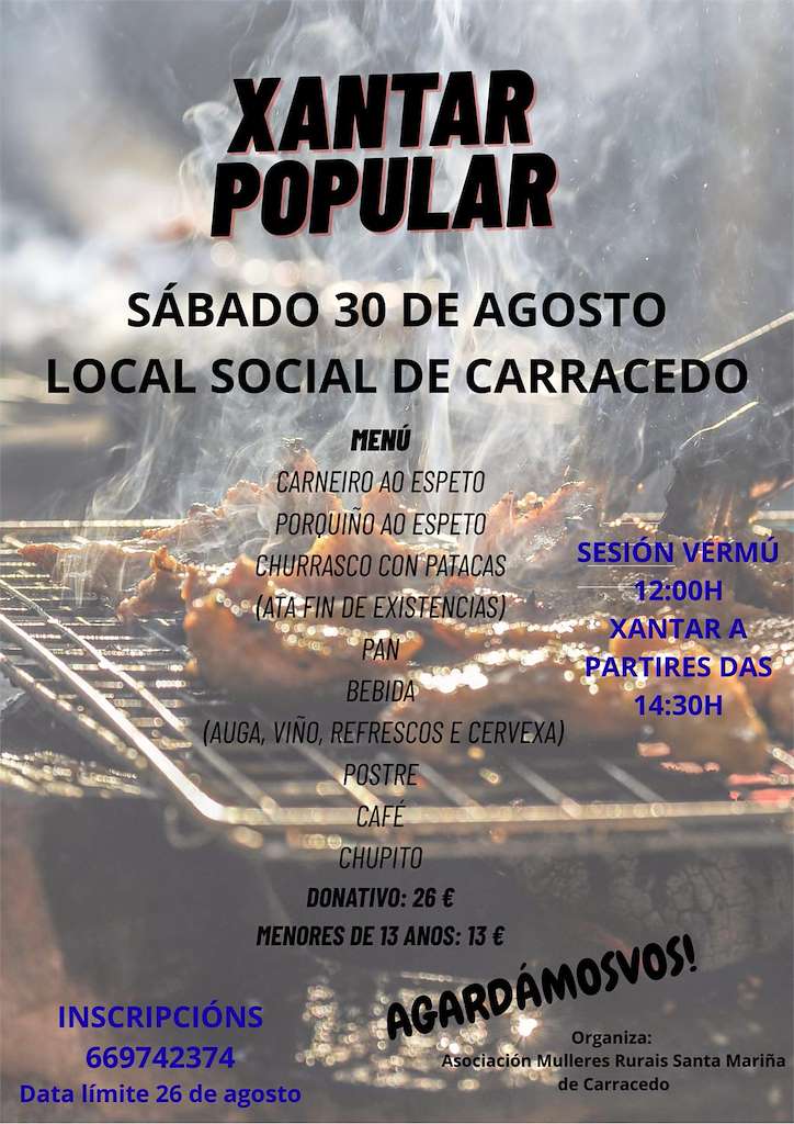 Xantar Popular de Carracedo (2025) en Caldas de Reis