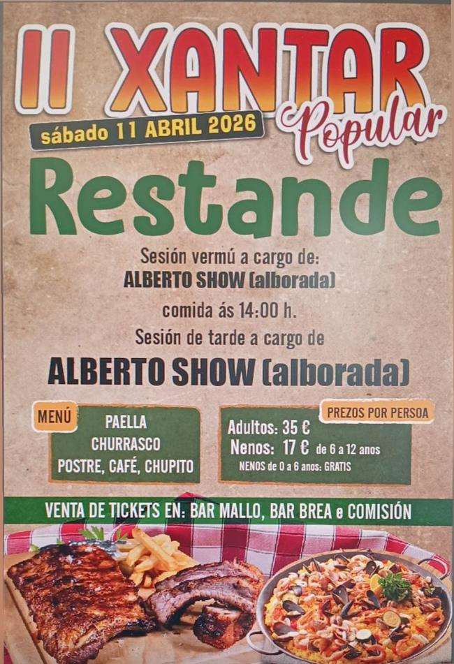 II Xantar Popular de Restande (2026) en Trazo