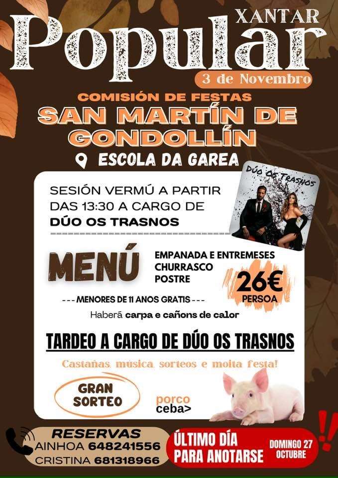Xantar Popular de San Martín de Gondollín en Melide