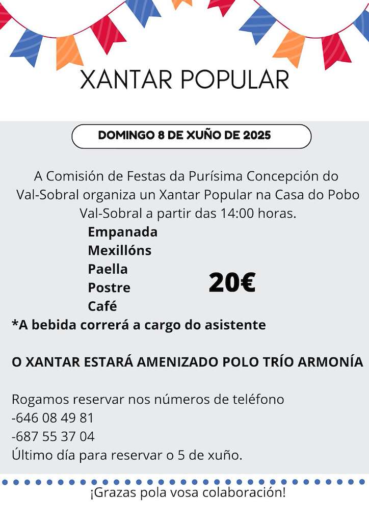 Xantar Popular de Val Sobral (2025) en Soutomaior