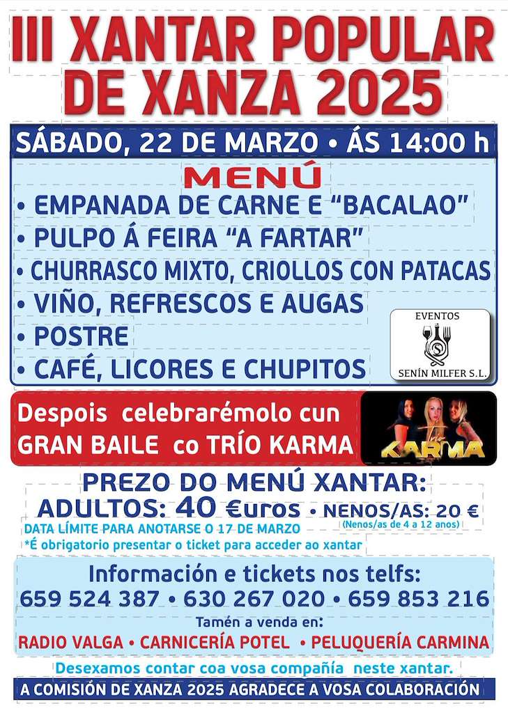 III Xantar popular de Xanza en Valga