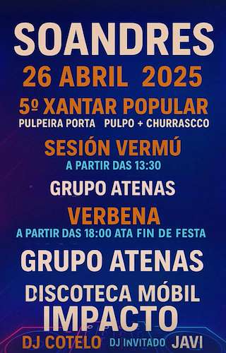 Fechas, información, programa, cartel, imágenes, mapa y ubicación de Xantar Popular de Xoandres  en  Laracha